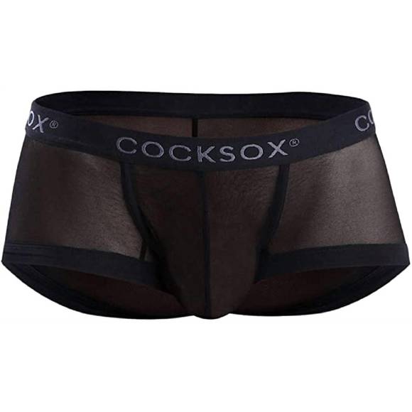 NEW COCKSOX men's mesh trunk brief in black shadow - Picture 1 of 1